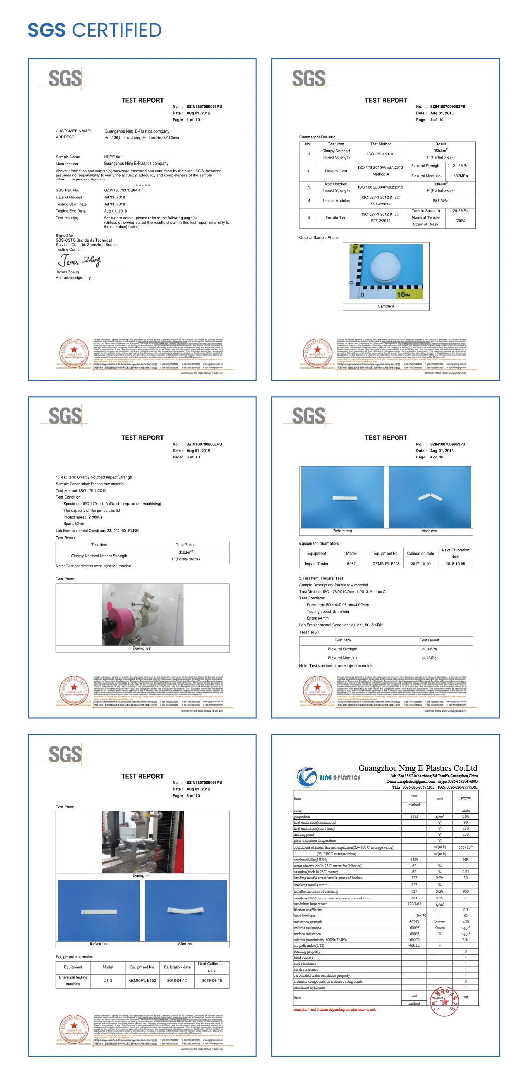 Customized Polyethylene HDPE Sheet PE PVC PP POM Nylon PTFE Plate